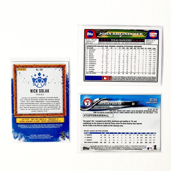 Texas Rangers 9 Card Lot - BSBL [28_1] - Picture 4 of 8